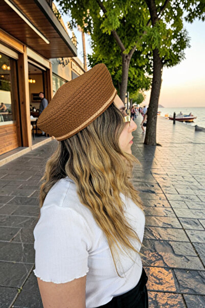 KAAN HOME Handmade Jute Straw Look French Beret Women's Hat Beret – Four Seas...