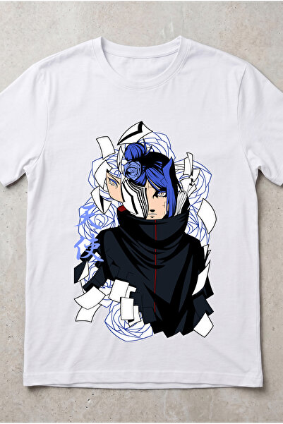 Silkensoul Naruto Konan Anime Printed Standard Cut Unisex Tshirt