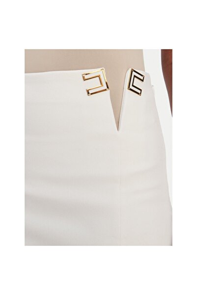 Elisabetta Franchi Fustă creion de damă GO14761E2 Albă