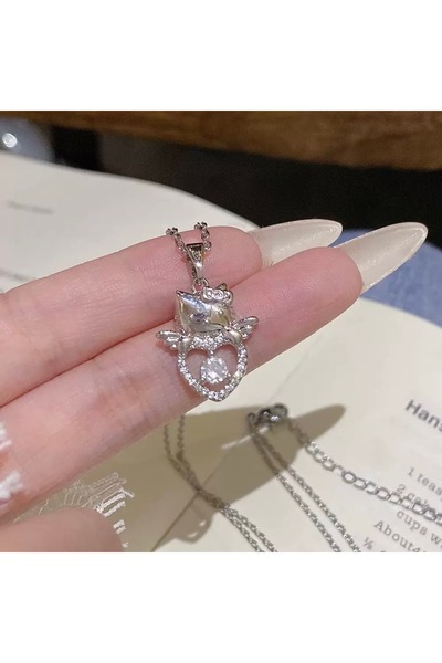 Heda Jewelry Hello Kitty Angel Kolye - Sanrio İlhamlı Kedi Kolye