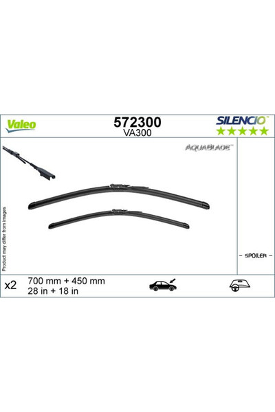 VALEO Σετ υαλοκαθαριστήρων Silencio AquaBlade Άνω Κάτω 700/450 χιλ.