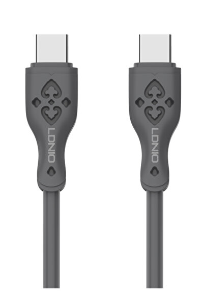 LDNIO Καλώδιο USB-C σε USB-C LC811C, 65W PD, 1μ, γκρι