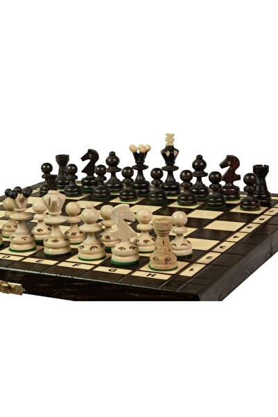 Sunrise Chess & Games Pearl Wooden Chess Top Bottom Set 35 cm - with Insert Tray