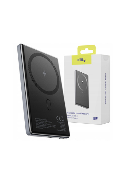 OEM Allity ασύρματο power bank APB-300 PD QC 20W 5000 mAh μαγνητικό γκρι