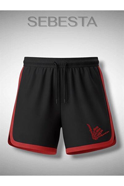 Sebesta Fashion Hand-Printed Premium Jersey Ribbed Sports Shorts