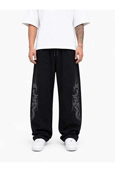 cordelia Black Smoke Neotribal Design Premium Baggy Eşofman