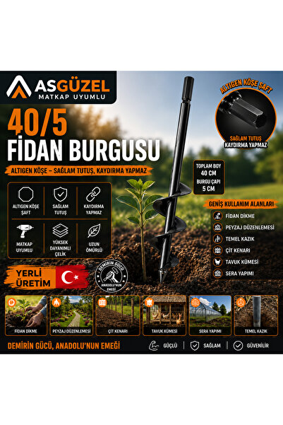 ercgzl Asgüzel 60/8 40/5 altıgen köşe burgu