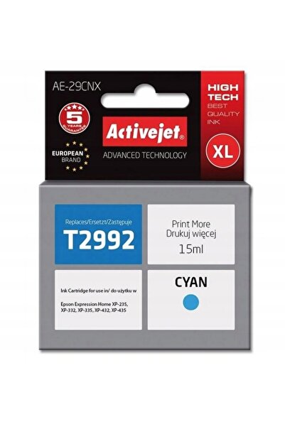 NO BRAND Tuș ACTIVEJET pentru Epson 29 XL T2992 Albastru 15 ml