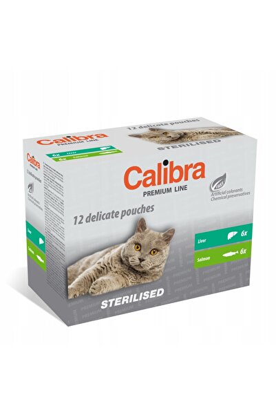 NO BRAND Hrană pentru pisici CALIBRA Premium Sterilized Multipack (12 x 100 g)