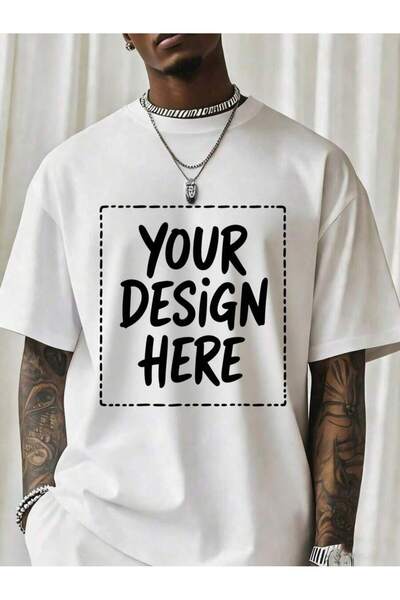 NOURAM Custom Design T Shirt Men Black Cotton Graphic Tee With Your Artwork P...