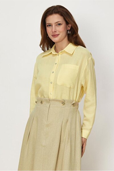 Alvina Shirt Collar Muslin Tunic 46739