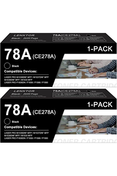 HP 78A TONER CE278A Laser Jet Pro P1606dn M1536dnf P1566 P1560 P1606 M1536 Printer, 2ADET YADE TONER