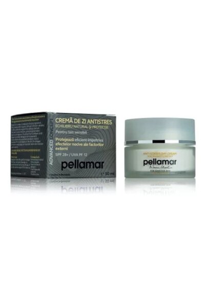 Pellamar Cremă de zi anti-stres pentru piele sensibilă cu SPF 28+ Concept Ava...