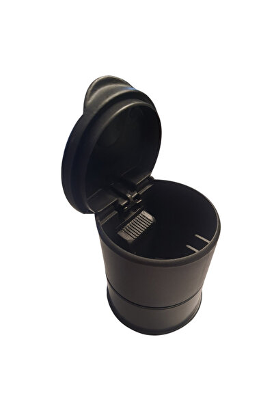 Fym Dr07080 Portable Ashtray with Cover Without Light Black Imported Premium