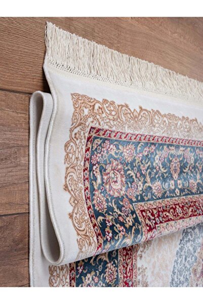HALICIM COLLECTION TR İpeksi İS003 Çok Renkli Dekoratif İpek Halı Görünümlü M...