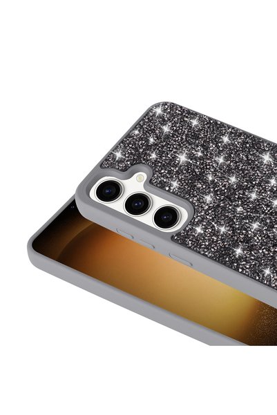 Generic Brand Galaxy S24 Fe Case with Glitter Diamonds and Raised Camera Silicone Lckc