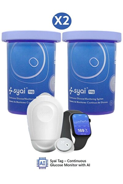 Syai Two-Pack Sensor Tag Sensitive Continuous Glucose Monitoring System with ...