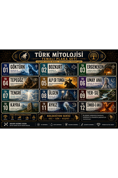 TELLGRAF Turkish Mythology Board (25X35 cm in Size.)