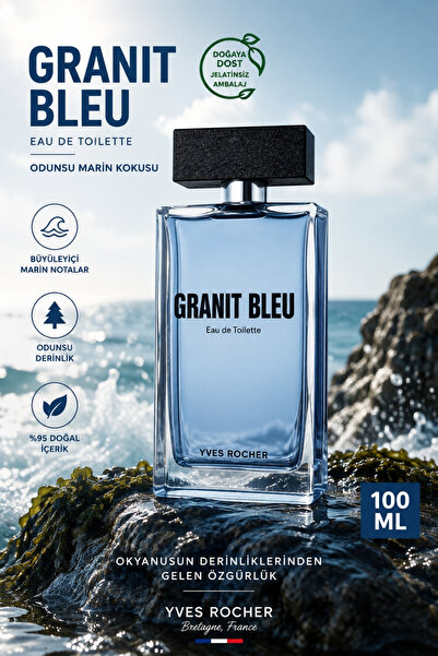Yves Rocher Bergamot, Okyanus Yosunu ve Vetiver Notalı Doğa Dostu Erkek EDT P...