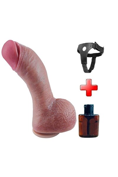29 cm Dev Kalın Ultra Gerçekçi Melez Belden Bağlamalı Vantuzlu Dildo Penis – Titanor