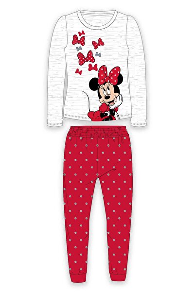 Disney Minnie Pijama gri 4-9 ani cu talie elastică, print fără rigiditate, bl...