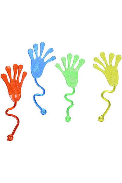 Toybox 4 Pcs Sticky Hands for Kids, Stretchy Slap Palms Fidget Toy Set for Pa...