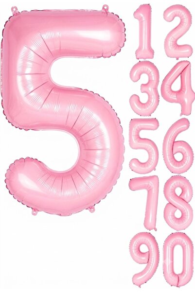 baloss fer Pink 5 Number Foil Balloon 76 cm Large Size Birthday Party Decorat...