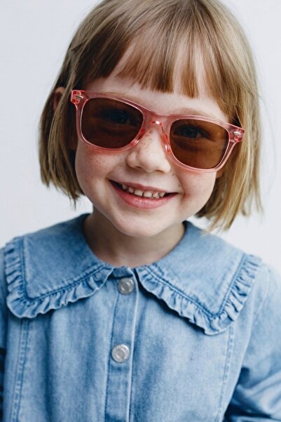 REN EYEWEAR نظارات ميني رين وايف للأطفال من 2-6 سنوات، مستقطبة بنسبة 100%، حم...