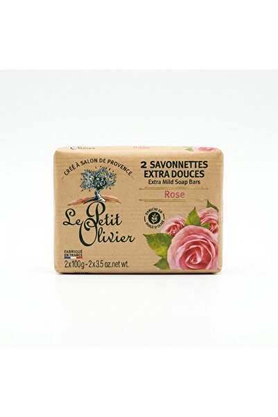 Le Petit Olivier – Săpunuri Extra Fine cu Trandafir (2 x 100g)