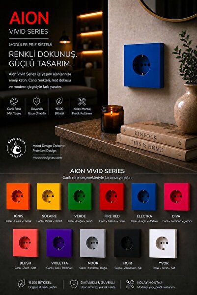 MoodDesign AION Collection - VIVID Series (ELECTRA) /(TÜM PRİZLER İLE UYUMLUD...