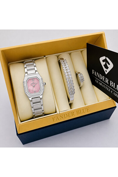 FANDER BLUE Fender Blue Women's Premium 3-Piece Set - Silver with Pearl Pink ...