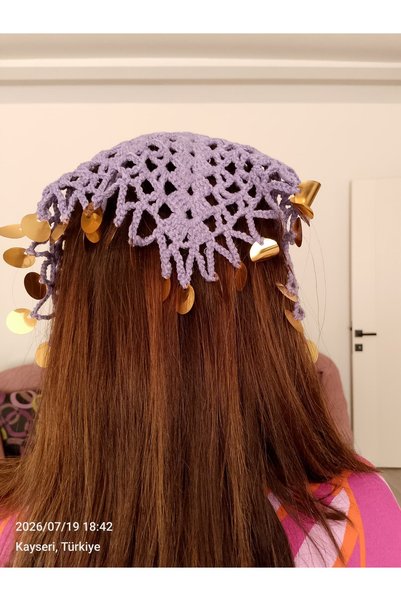 Meralin Elinden Elörgüsü Li̇la Triangle Beanie