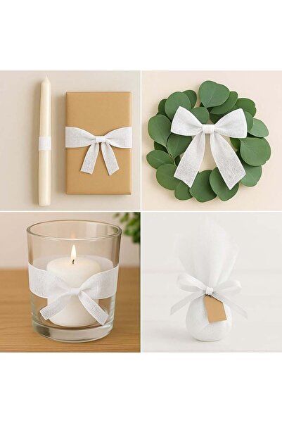OEM Tul decorativ pentru mărturii DIY, alb, set 50 bucăți, 36x36cm – ambalaje...