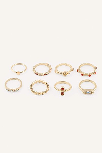 DeFacto Women's 8-Piece Ring Set I1355Axns