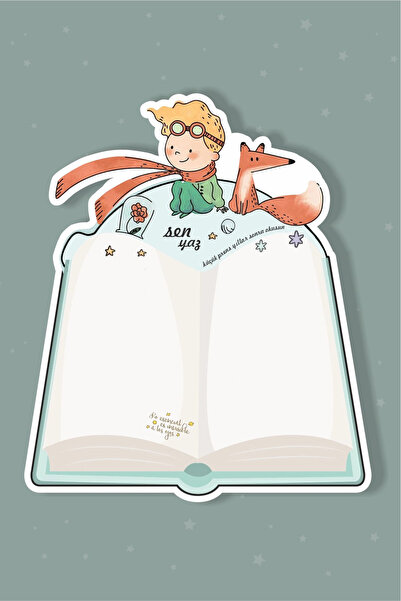neşeli günlerim Little Prince Themed Birthday Wishes Card 20-Pack