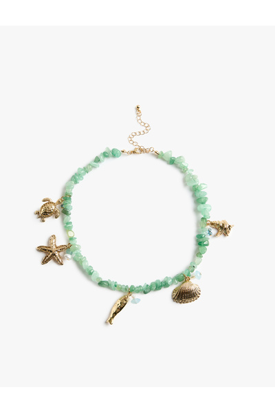 Koton Sea Shell Charm Beaded Necklace