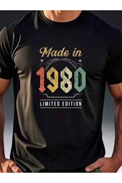 799 Vintage Style With "Made In 1980" Retro Print, Featuring A Classic 80S No...