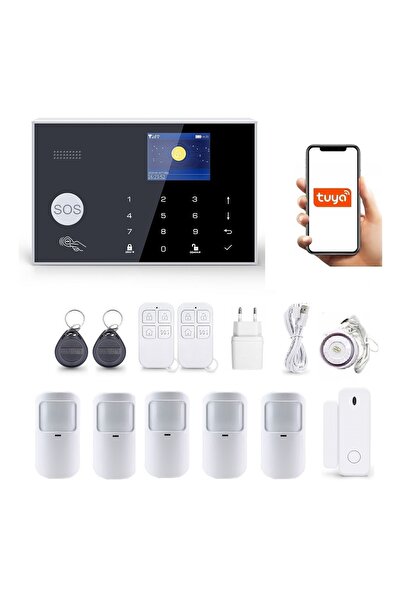 OnShop Alarma Wireless LCD 2.4" Wifi GSM, Onshop, Tuya Smart, 5xpir, Negru