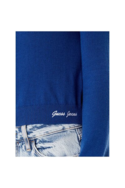 Guess Jeans Γυναικεία Ζακέτα W5YR32Z3HO2 Μπλε