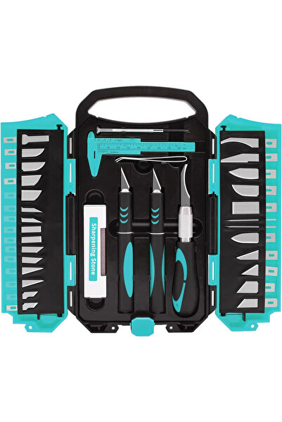 MANUFORE Set bisturiu 34 piese, cutite de precizie pentru sculptura si DIY, 3...