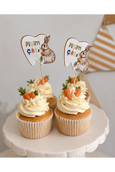 Tasarımco İlk Diş Kutlama Cupcake Kürdanı "Dişim Çıktı"