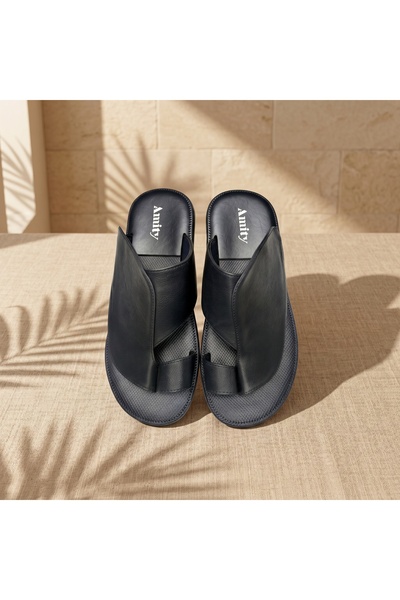 Lucky Steps Men's Traditional Saudi Heritage Style Toe Post Slides Wear-Resis...