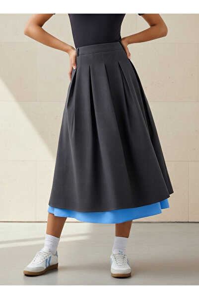 FAV A LINE SKIRT WITH CONTRAST HEM