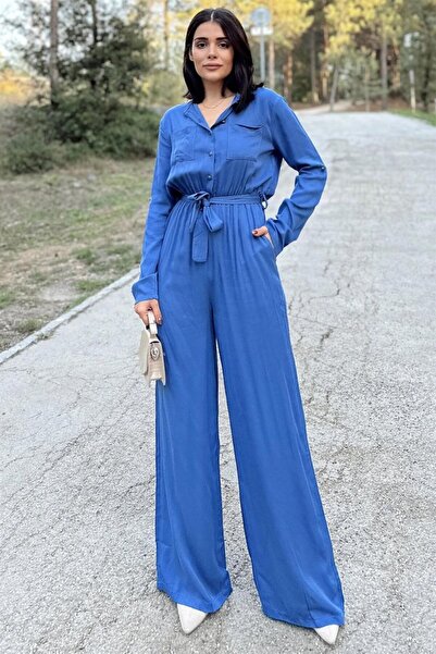 Moda4x4 Women's Clothing Indigo Long Sleeve, Round Neck, Elastic Waist and Be...