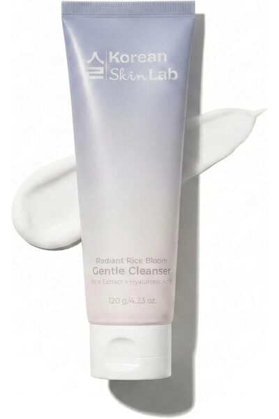korean skin lab Radiant Rice Bloom Gentle Cleanser (120ml). Daily Korean Face...