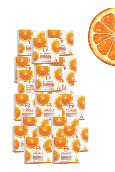 PYRON 18 Pieces Vitamin C Brightening And Anti-Aging Whitening Soap Orange 10...
