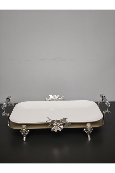 PARILTI HOME COLLECTİON Luxury Rectangular Special Laser-Cut Figured Serving ...