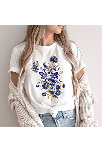 Orielle Tricou Purple Flowers