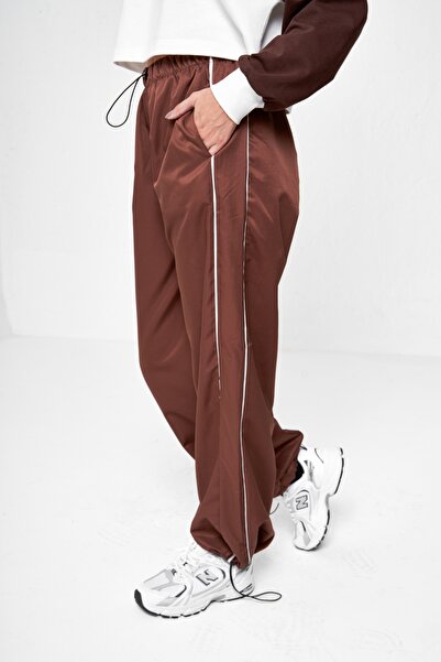 harmony factory Sweatpants - Brown - Wide leg