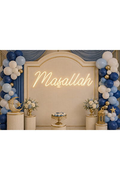 Prime Neon Maşallah Neon Tabela 70 cm Adaptör Dahil Organizasyon Neon